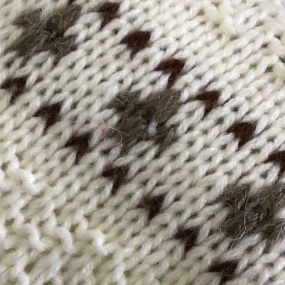 𝅺vintage cream striped sweater large grandma style cottagecore - Picture 9 of 10